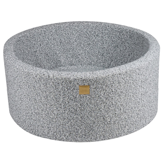 Round Ball Pit Without Balls, 90x40cm, Marled Grey, Boucle