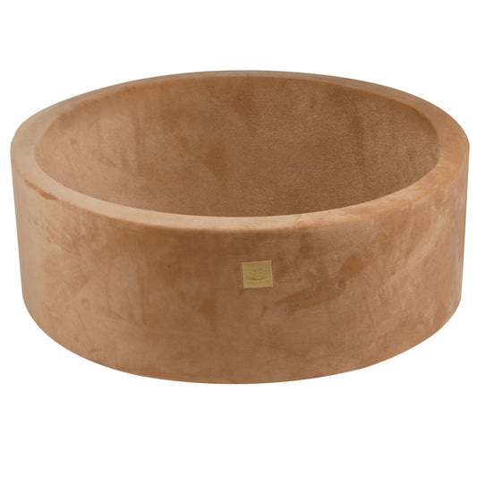 Round Ball Pit Without Balls, 90x30cm, Carmel, Supersoft Velvet