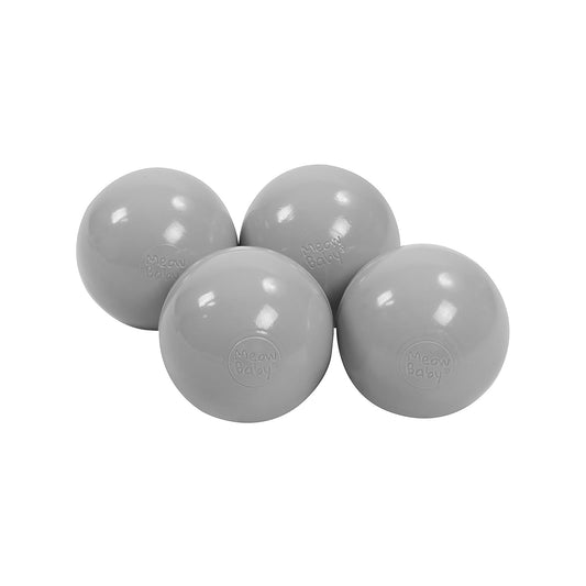 Soft Plastic Balls 7cm For The Ball Pit Certified 25 Pcs, Grey
