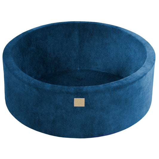 Round Ball Pit Without Balls, 90x30cm, Blue Marine,Velvet Corduroy