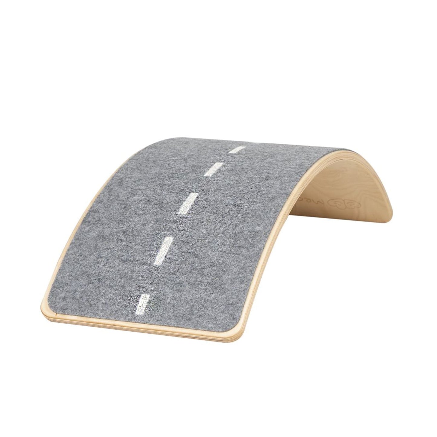 Wooden Balance Board 80x30cm, Natural, Melange Grey Highway Felt