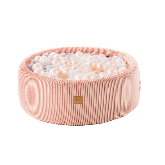 Round Ball Pit With 200 Balls, 90x30cm, Pink, Aesthetic
