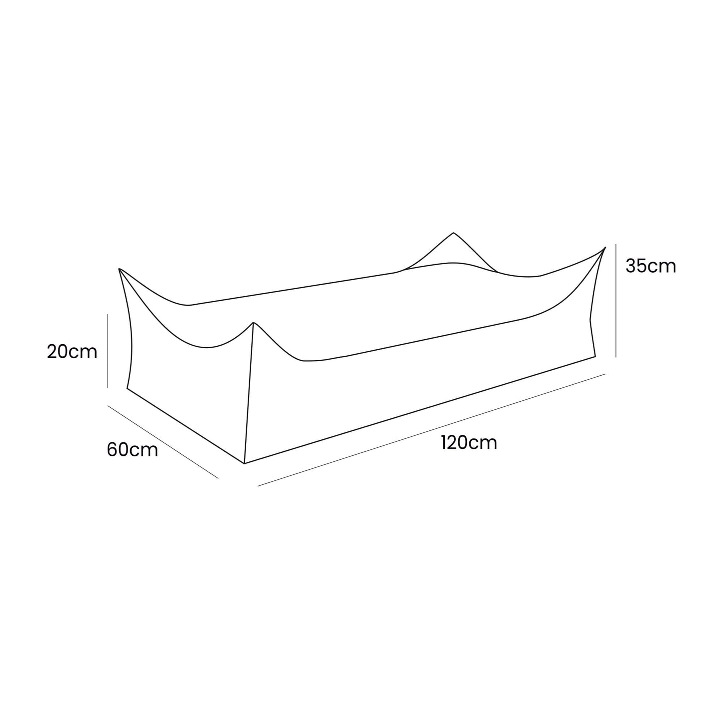 Puff Rectangular Aesthetic Ecru