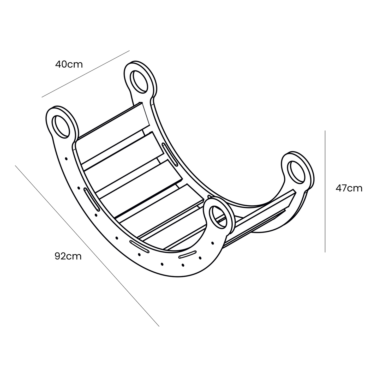 Medium Dream Rocker Classic Wood & Slide & Ladder