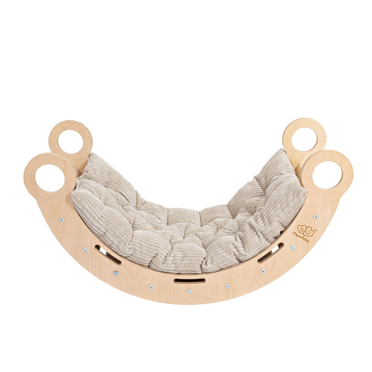 Medium Dream Rocker Classic Wood With Beige Pillow