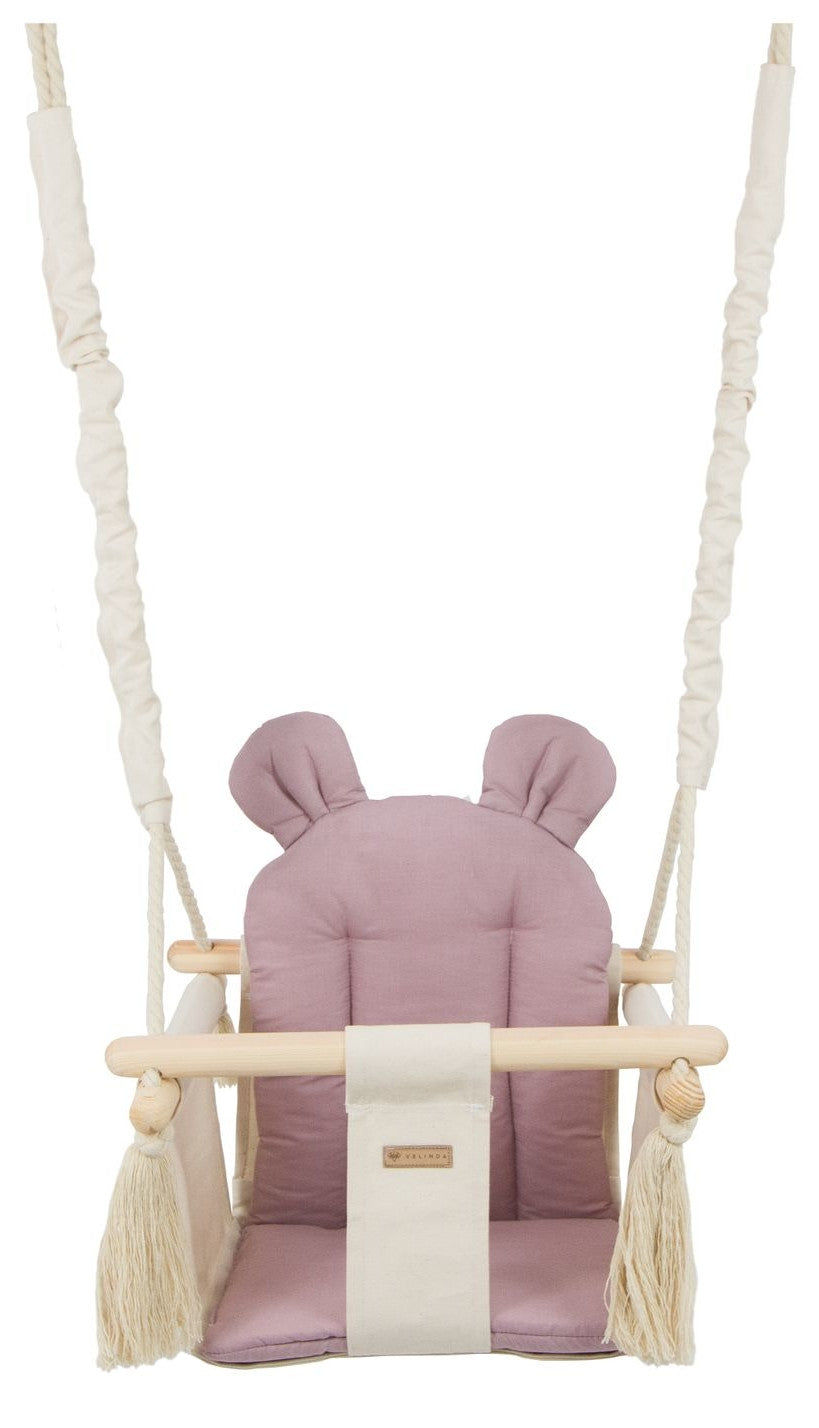 Velinda Baby & Toddler Swing Chair - Soft Cotton Seat - Indoor/Outdoor Use - Handmade for Kids