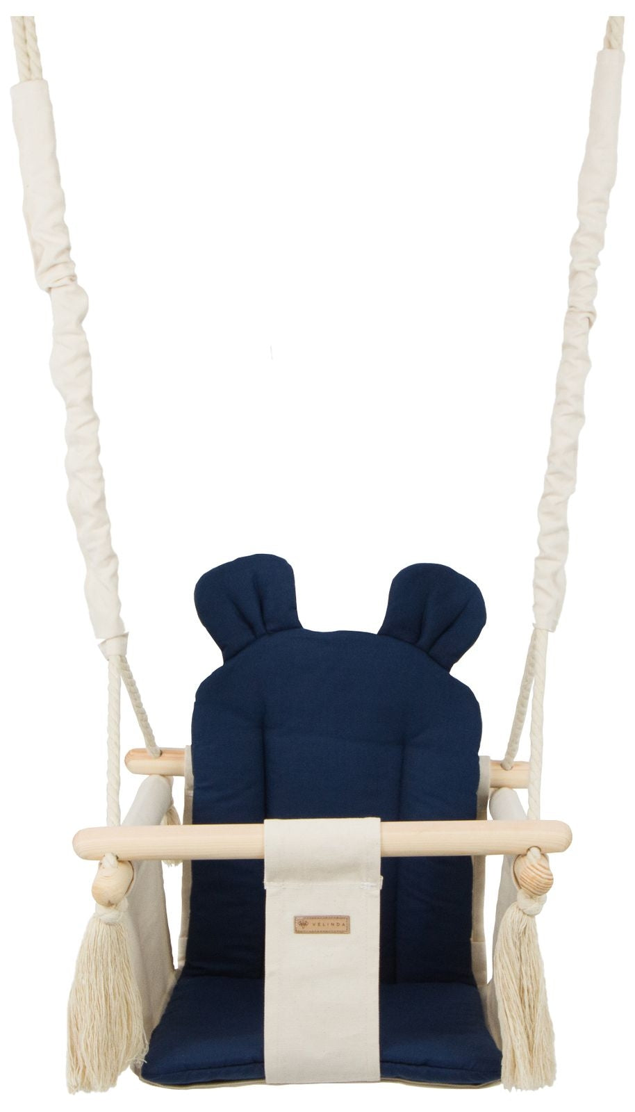 Velinda Baby & Toddler Swing Chair - Soft Cotton Seat - Indoor/Outdoor Use - Handmade for Kids