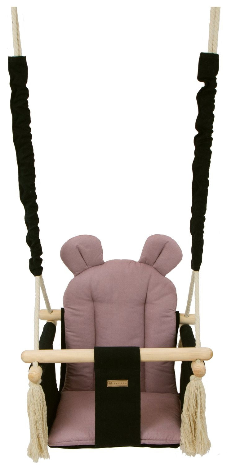 Velinda Baby & Toddler Swing Chair - Soft Cotton Seat - Indoor/Outdoor Use - Handmade for Kids