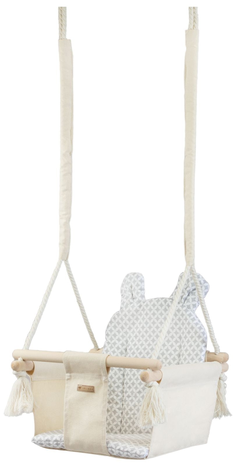 Velinda Baby & Toddler Swing Chair - Soft Cotton Seat - Indoor/Outdoor Use - Handmade for Kids