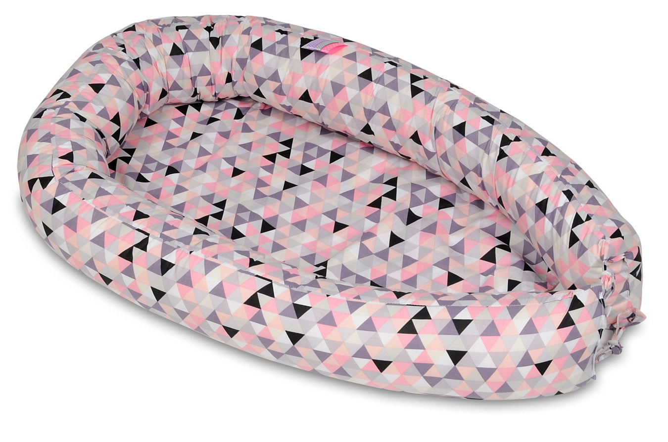 Velinda Baby Nest - Soft Cotton - Adjustable - for Infants Up to 8 Months - Width 60cm - Length 85cm
