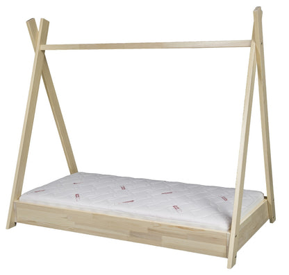 Velinda Kids Tent Bed & Mattress - Pine Wood - Safe - 157.5cm Height