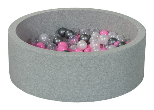 Velinda Soft Jersey Ball Pit with 150 Balls - Baby & Kids Play Gift - 90cm