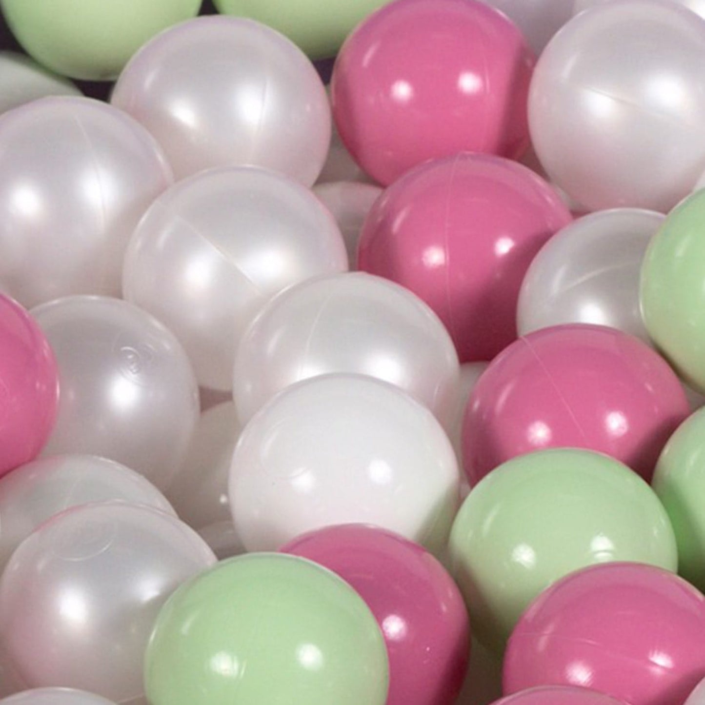 Round Ball Pit With 200 Balls, 90x30cm, Light Pink, Velvet