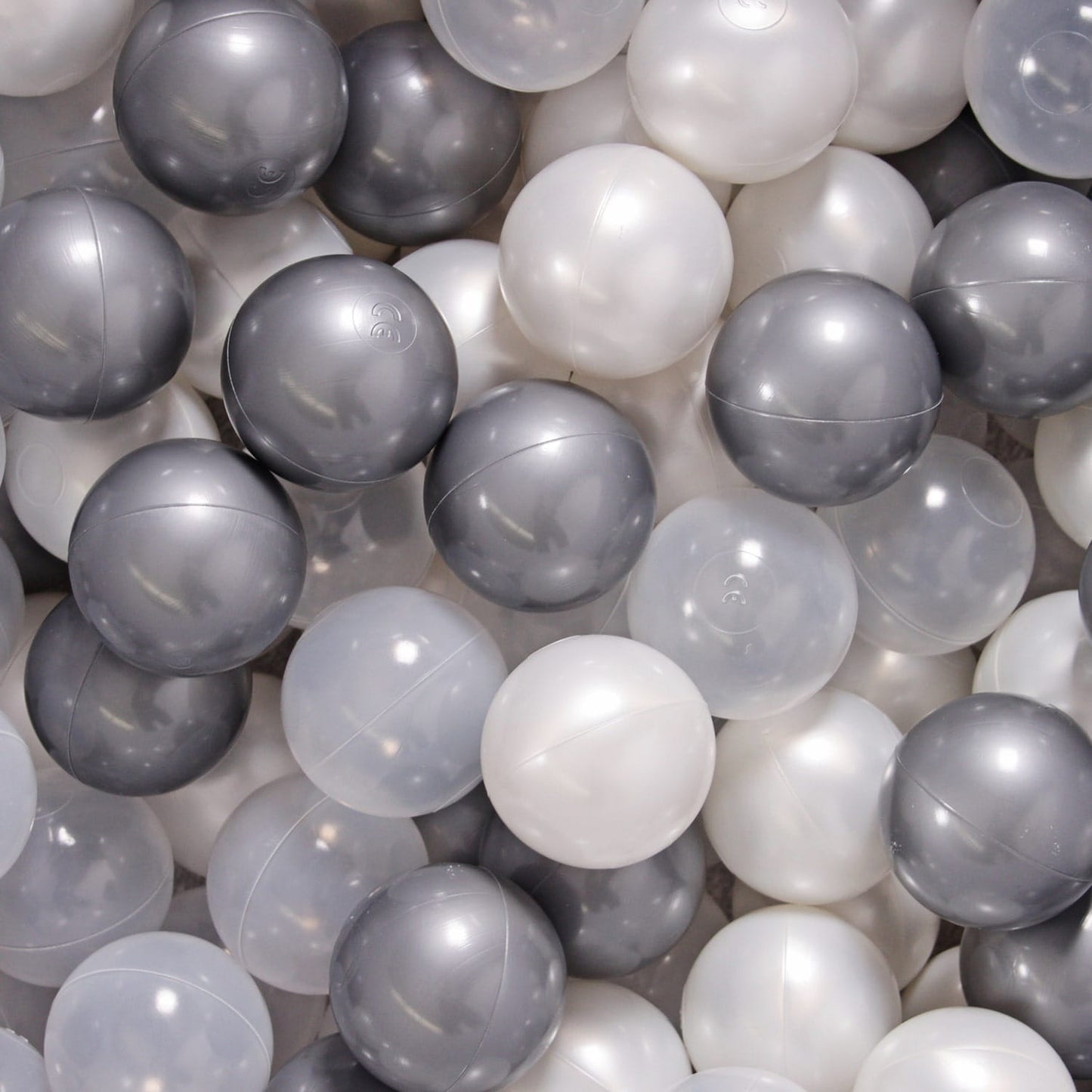 Round Ball Pit With 200 Balls, 90x30cm, Light Grey, Velvet