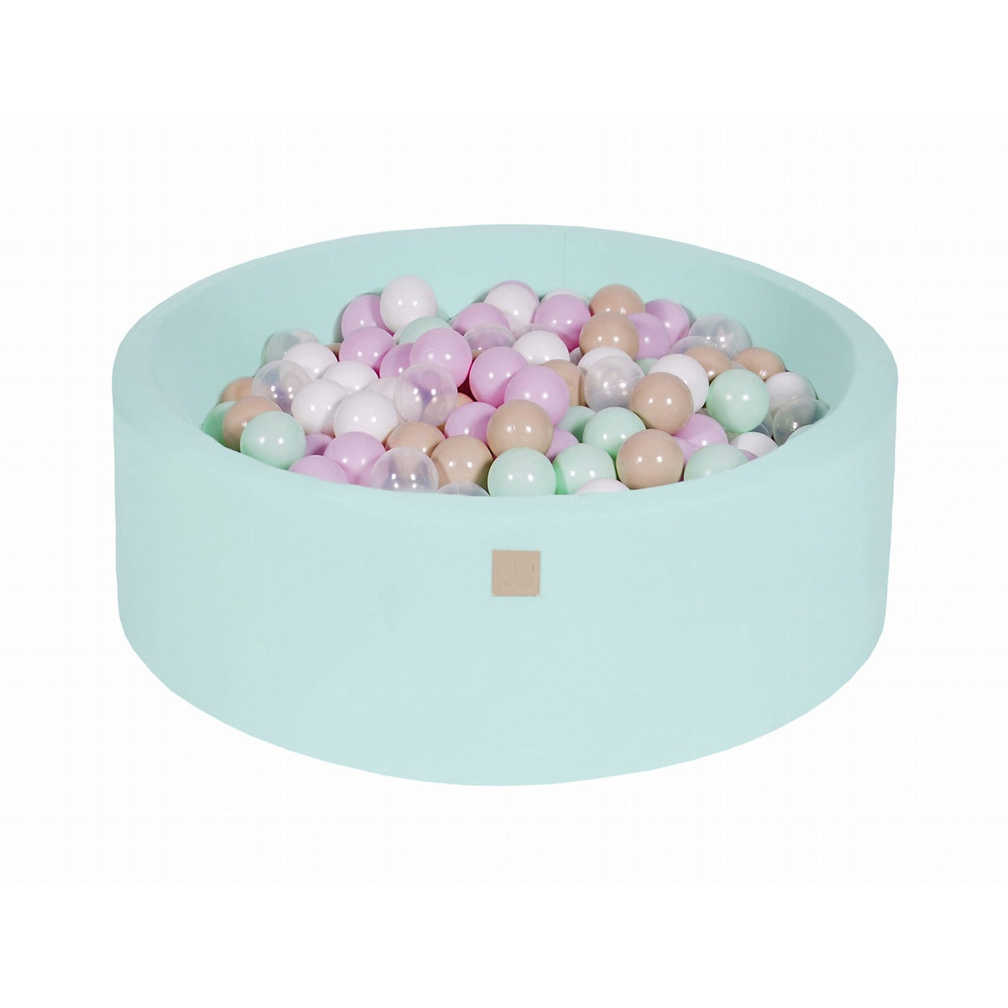 Baby Foam Round Ball Pit 90x40cm With 250 Balls 7cm Certified, Cotton, Mint, Model Cupcake