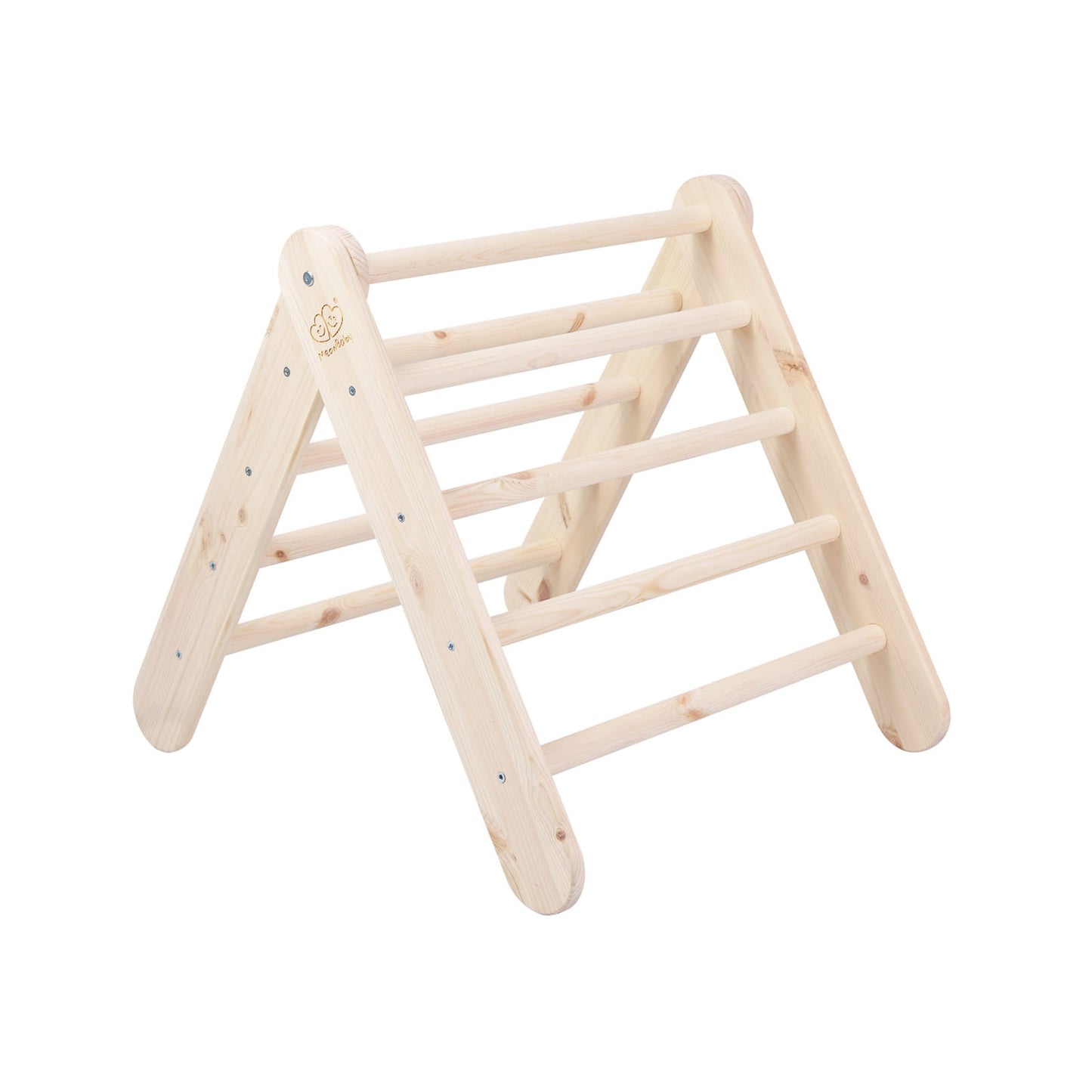 Ladder 60x61cm, Slide Climbing Wall 2in1, Children's Set, Wooden, Natural