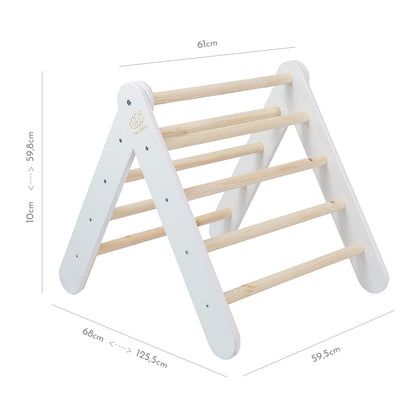 Ladder 60x61cm, Slide Climbing Wall 2in1, Children's Set, Wooden, White