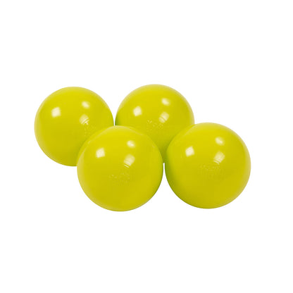 Meow Baby® Soft Plastic Balls 7cm For The Ball Pit Certified 25 Pcs, Lime