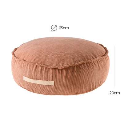 Pouffe For Children, Round, Slimcord Brick