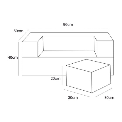 Aesthetic Cube Sofa Ecru