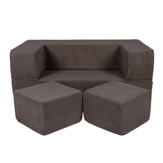 Aesthetic Cube Sofa Brown