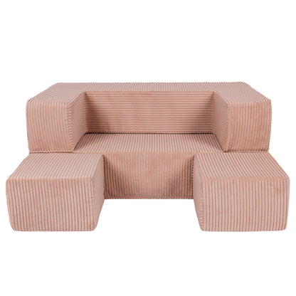 Aesthetic Cube Sofa Powder Pink