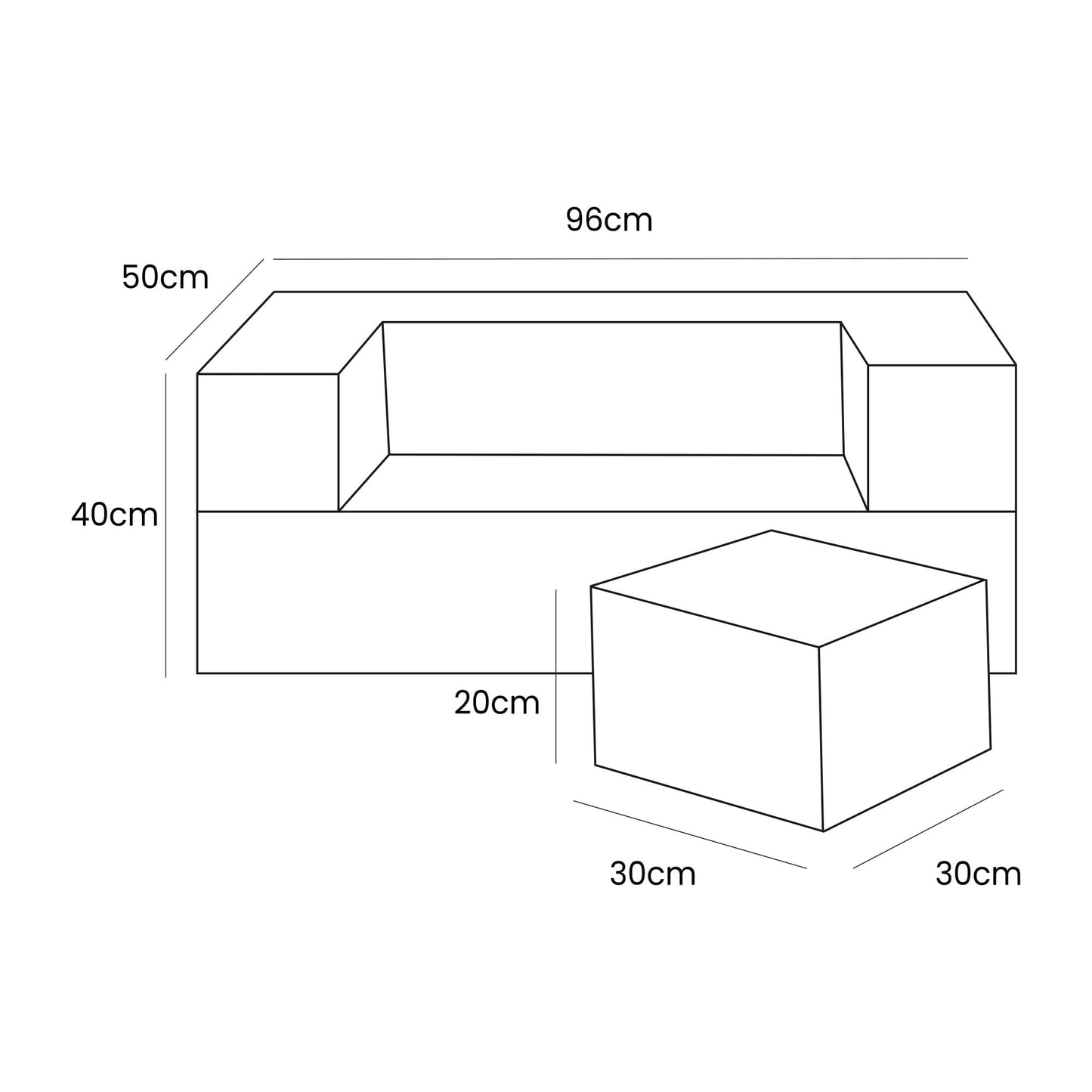 Bearly Cube Sofa Cream