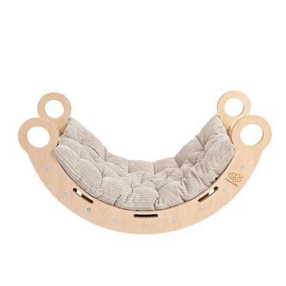 Medium Dream Rocker Classic Wood With Beige Pillow