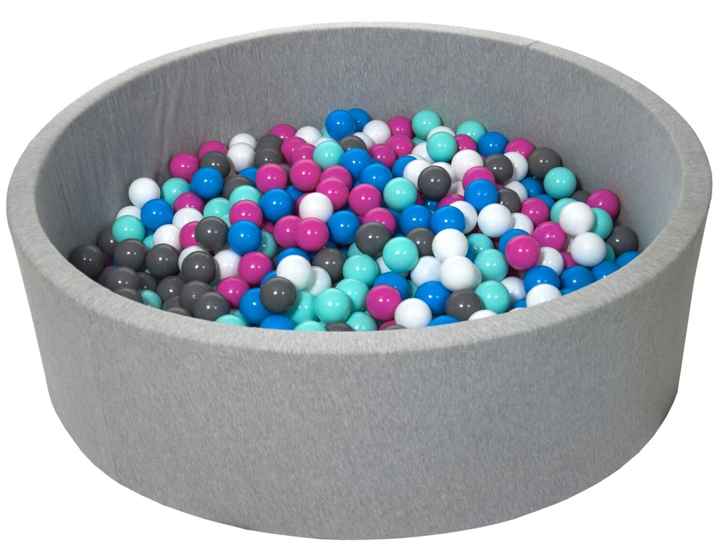 Velinda Soft Jersey Ball Pit with 600 Balls - 125cm Diameter - Baby & Kids Play Gift