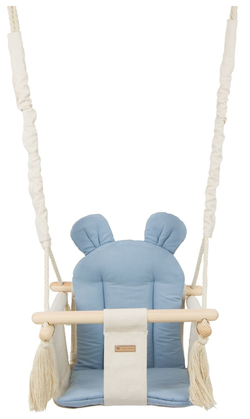 Velinda Kids Swing - Soft Cotton Seat - Indoor/Outdoor - Handmade