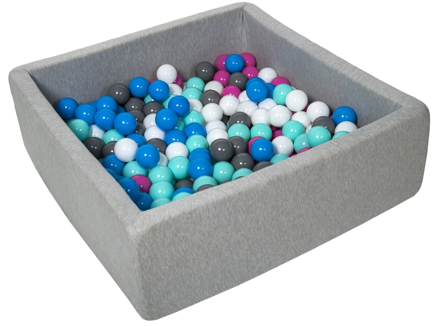 Velinda Soft Jersey Ball Pit with 300 Balls - 80x80cm - Baby & Kids Play Gift