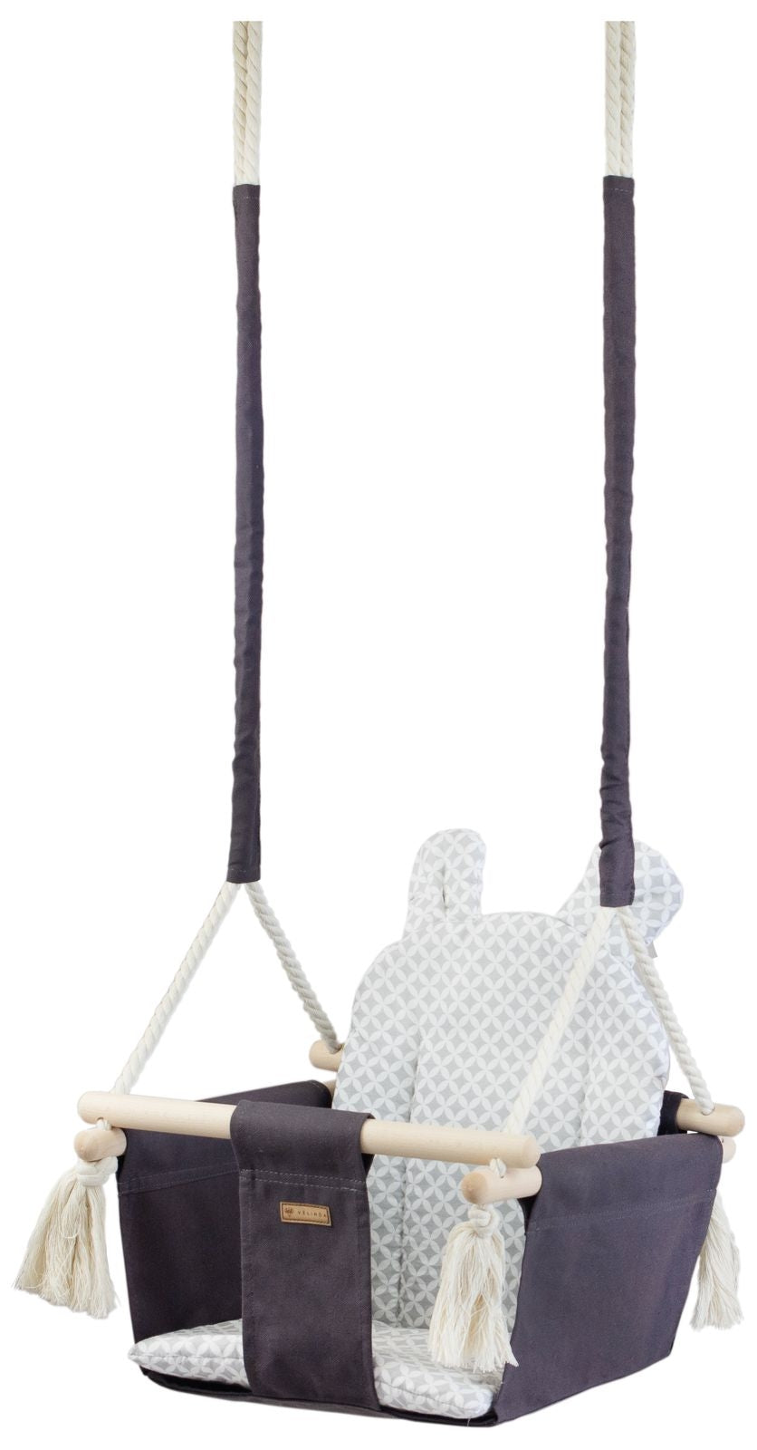 Velinda Kids Swing - Soft Cotton Seat - Indoor/Outdoor - Handmade