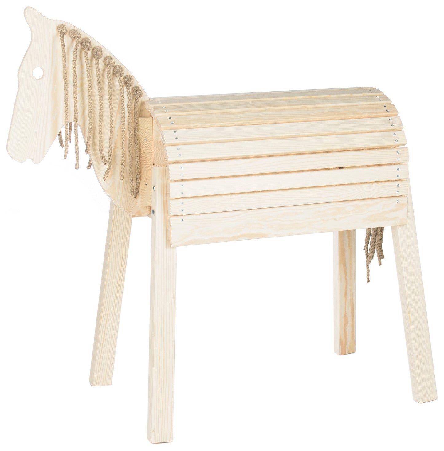 Velinda Wooden Horse Toy - Handmade - Stable - for Ages 3+ - Max Load 100kg