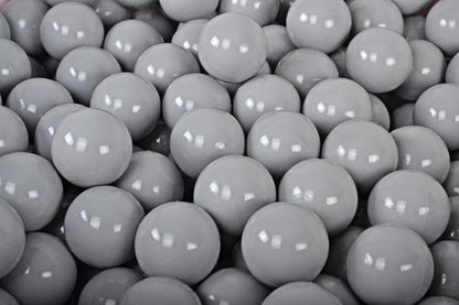 Soft Plastic Balls 7cm For The Ball Pit Certified 50 Pcs, Gray