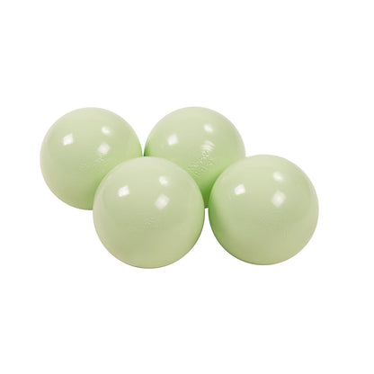 Soft Plastic Balls 7cm For The Ball Pit Certified 50 Pcs, Light Green