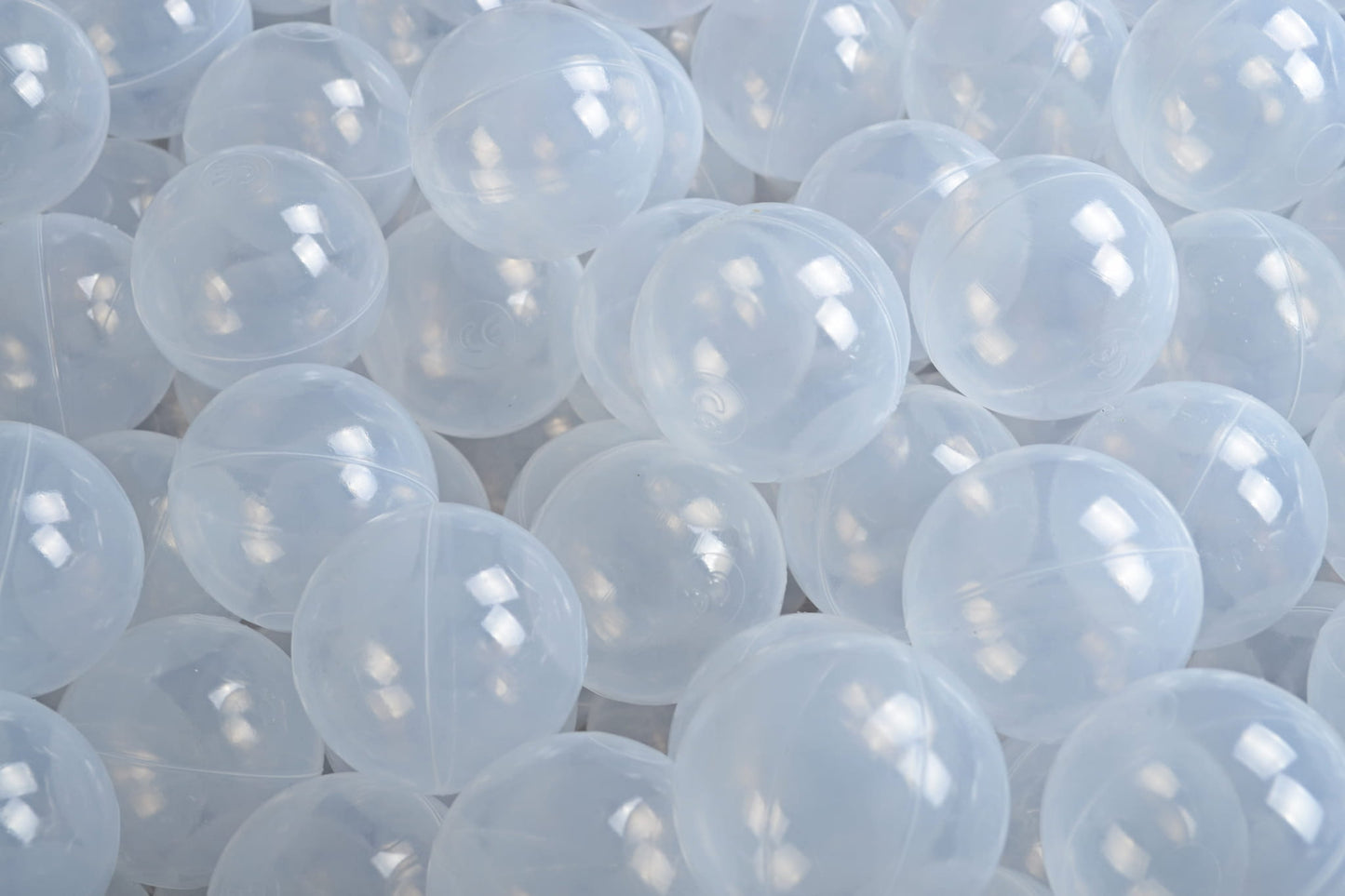 Soft Plastic Balls 7cm For The Ball Pit Certified 50 Pcs, Transparent