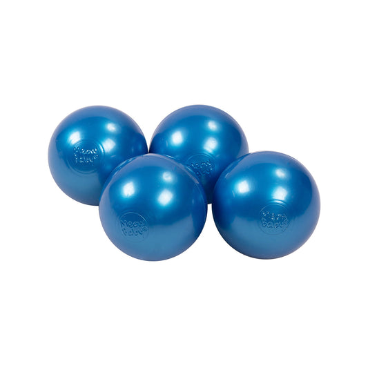 Soft Plastic Balls 7cm For The Ball Pit Certified 50 Pcs, Blue Pearl