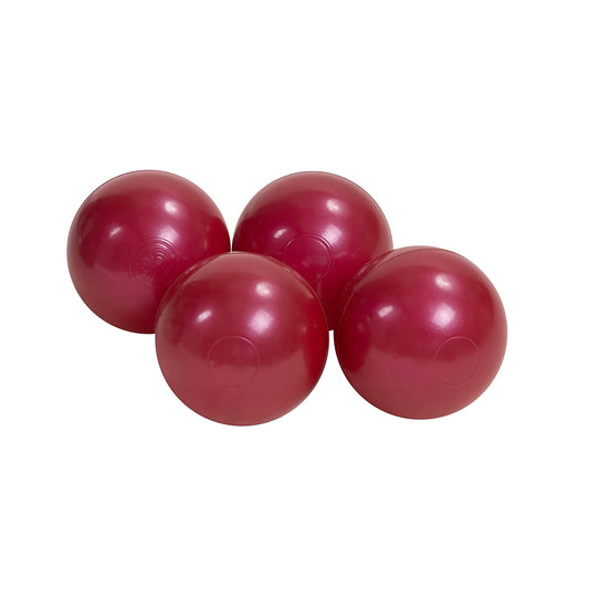 Soft Plastic Balls 7cm For The Ball Pit Certified 50 Pcs, Burgundy Pearl