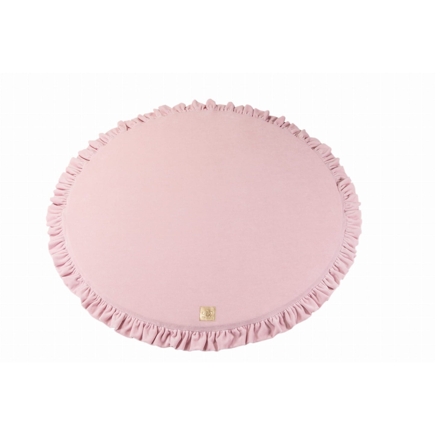 Baby Round 100cm Foam Play Mat With Frill Certified, Velvet, Light Pink