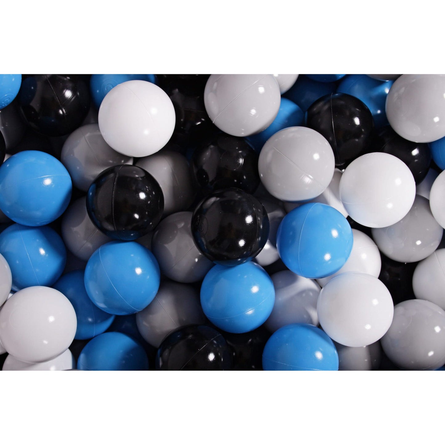 Round Ball Pit With 200 Balls, 90x30cm, Light Grey, Cotton