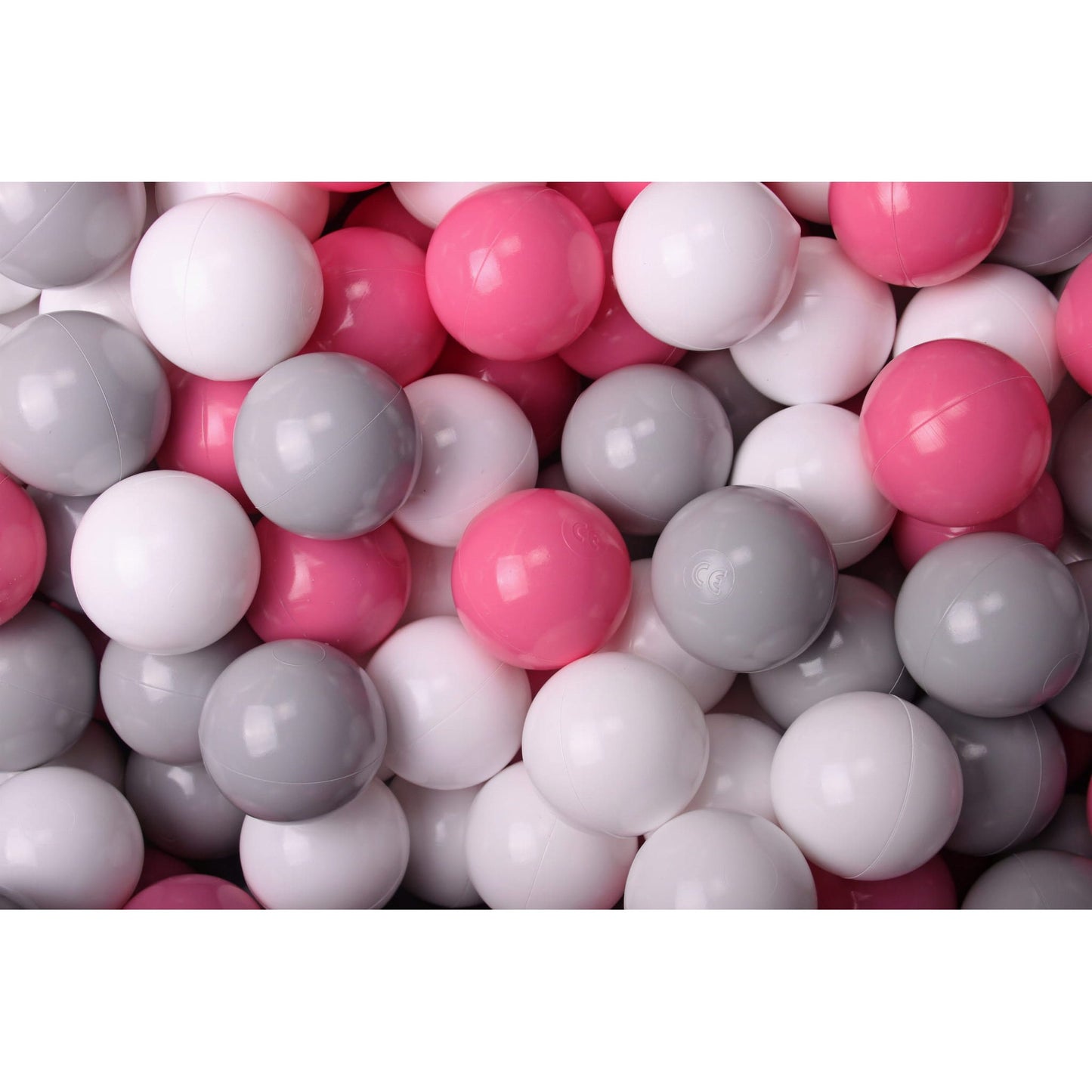 Round Ball Pit With 200 Balls, 90x30cm, Light Grey, Cotton