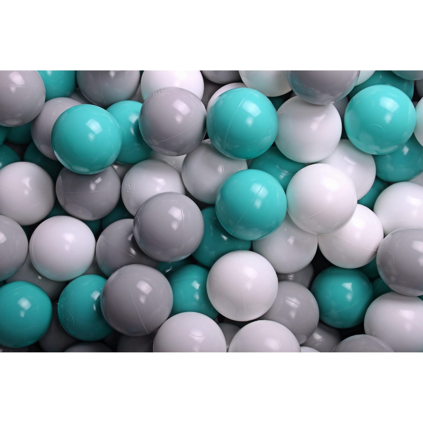 Round Ball Pit With 200 Balls, 90x30cm, Light Grey, Cotton