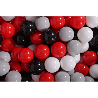 Round Ball Pit With 200 Balls, 90x30cm, Black, Cotton