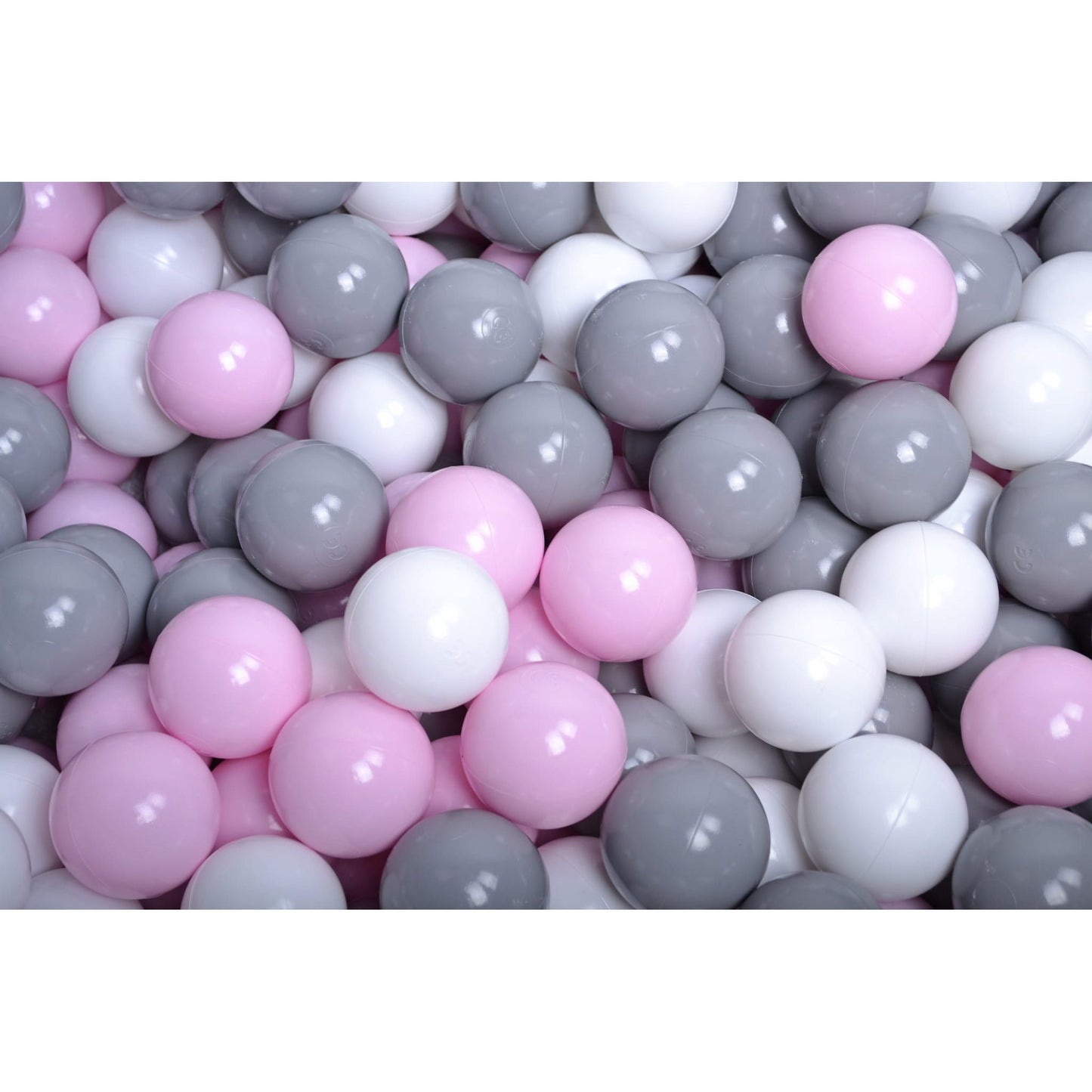 Round Ball Pit With 200 Balls, 90x30cm, Light Grey, Cotton