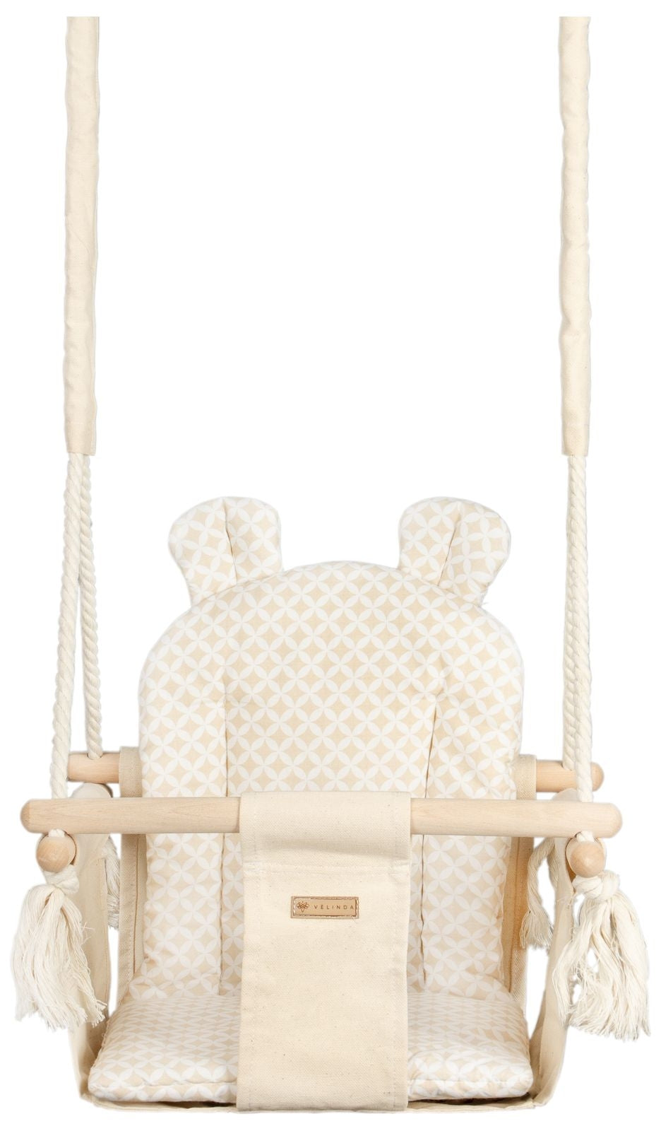 Velinda Kids Swing - Soft Cotton Seat - Indoor/Outdoor - Handmade