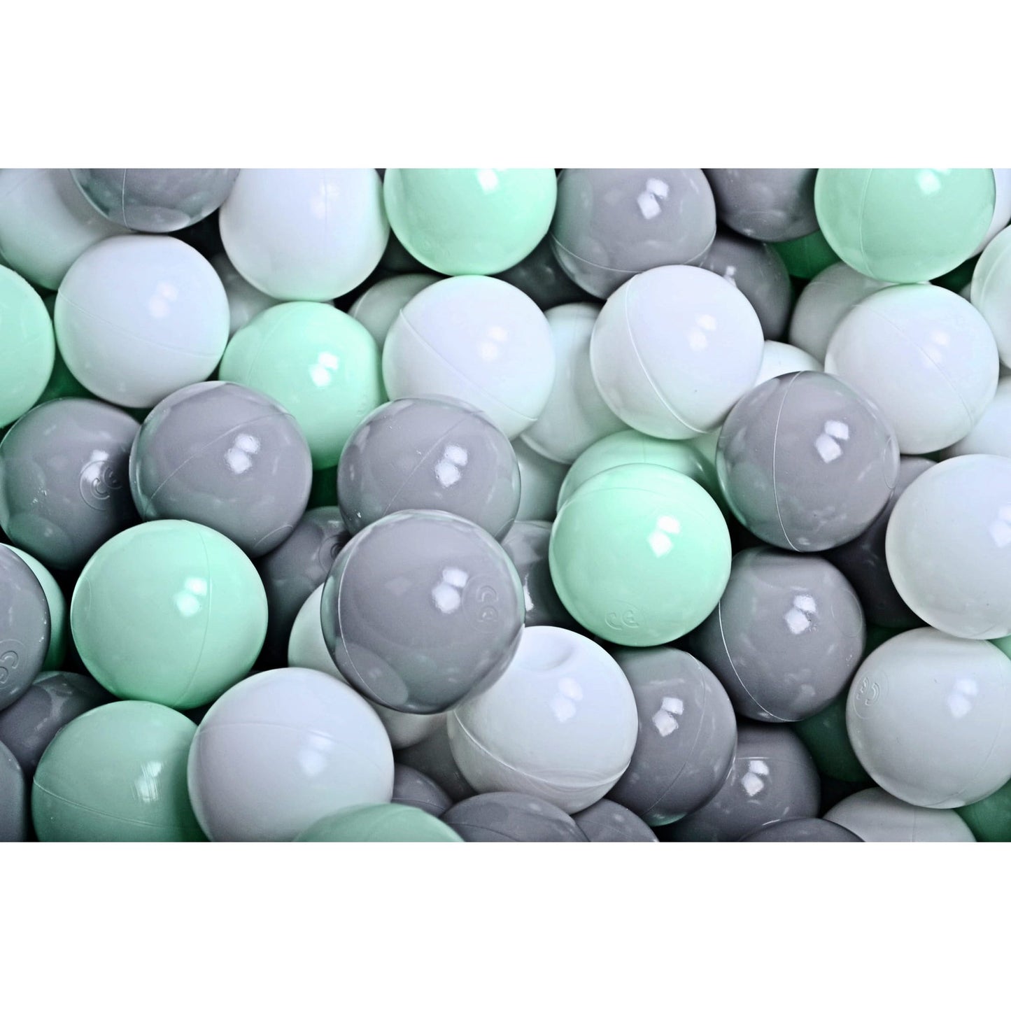 Round Ball Pit With 200 Balls, 90x30cm, Light Grey, Cotton