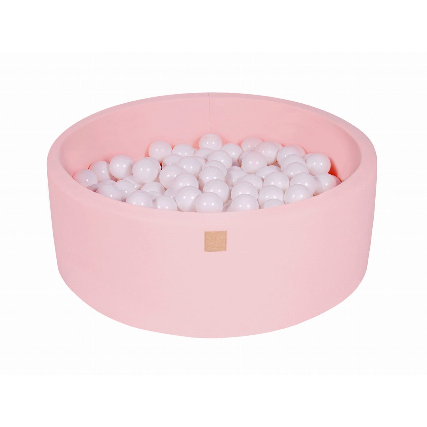 Round Ball Pit With 200 Balls, 90x30cm, Light Pink, Cotton