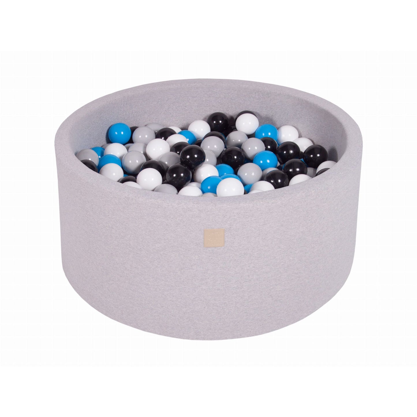 Round Ball Pit With 300 Balls, 90x40cm, Light Grey, Cotton