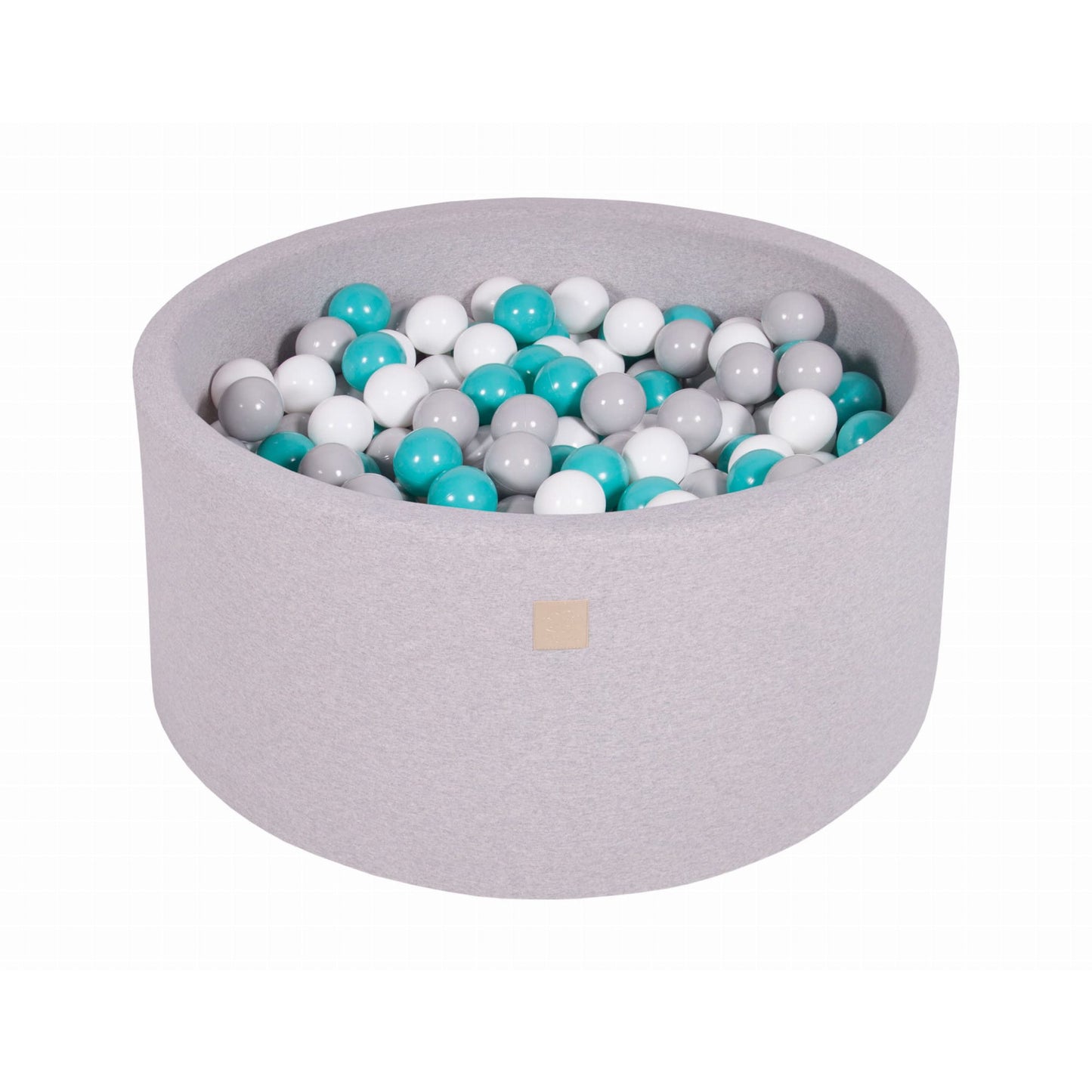 Round Ball Pit With 300 Balls, 90x40cm, Light Grey, Cotton