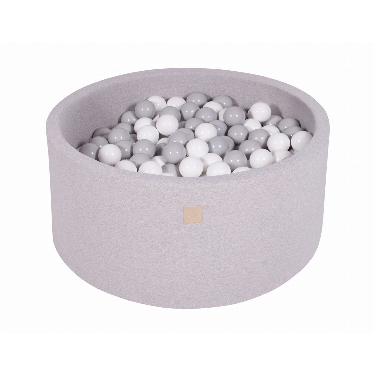 Round Ball Pit With 300 Balls, 90x40cm, Light Grey, Cotton